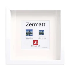 Rahmen Zermatt Duplo, weiß, 23 x 23 cm