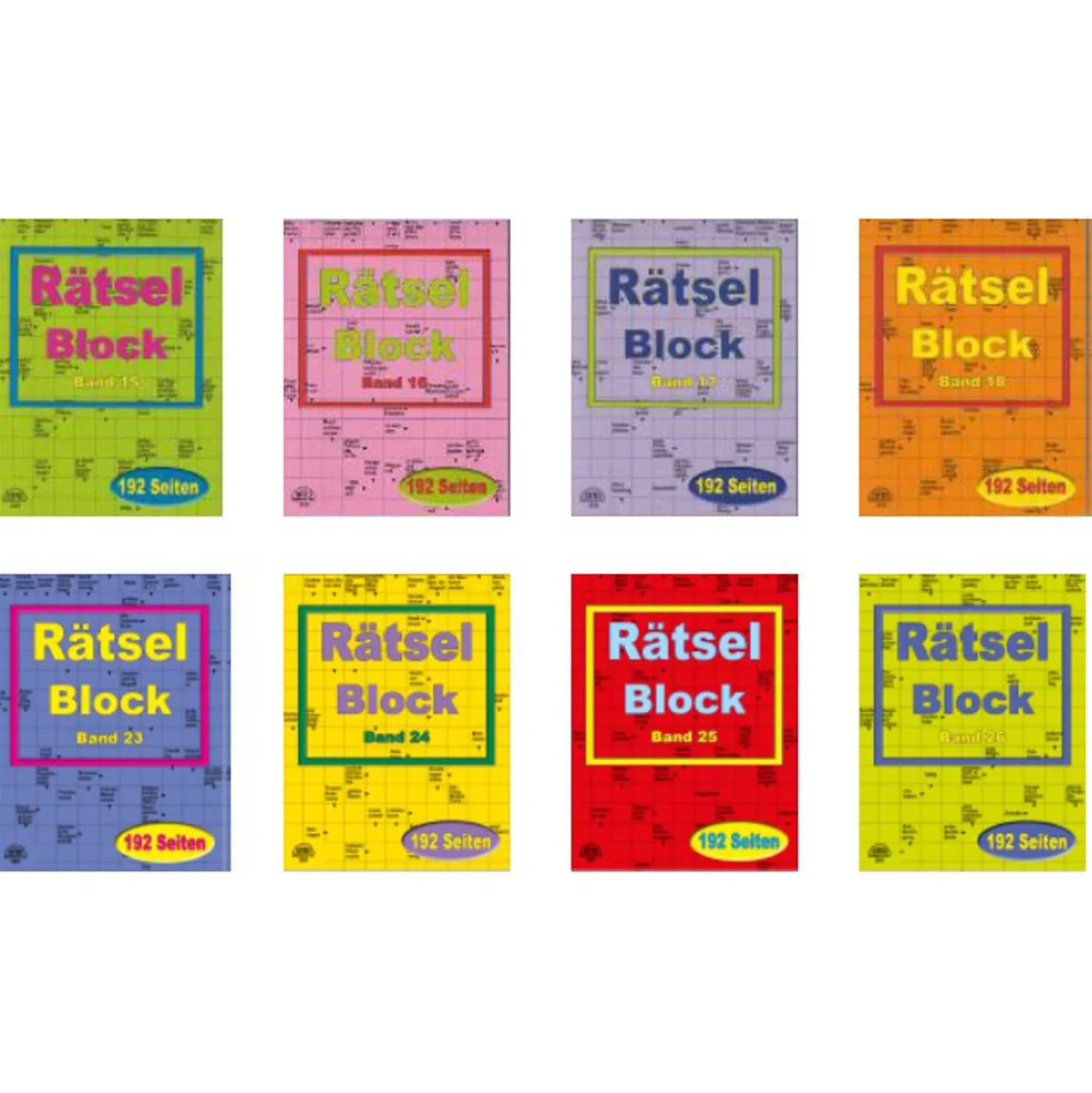 Rätselblock, 192 Seiten, versch. Titel