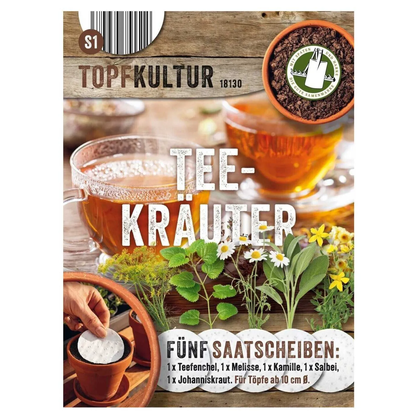 Saatscheiben Tee Kräuter