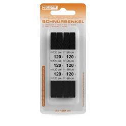 Schnürsenkel flach Sport, schwarz, 120 cm