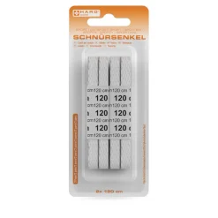 Schnürsenkel flach Sport, weiß, 120 cm