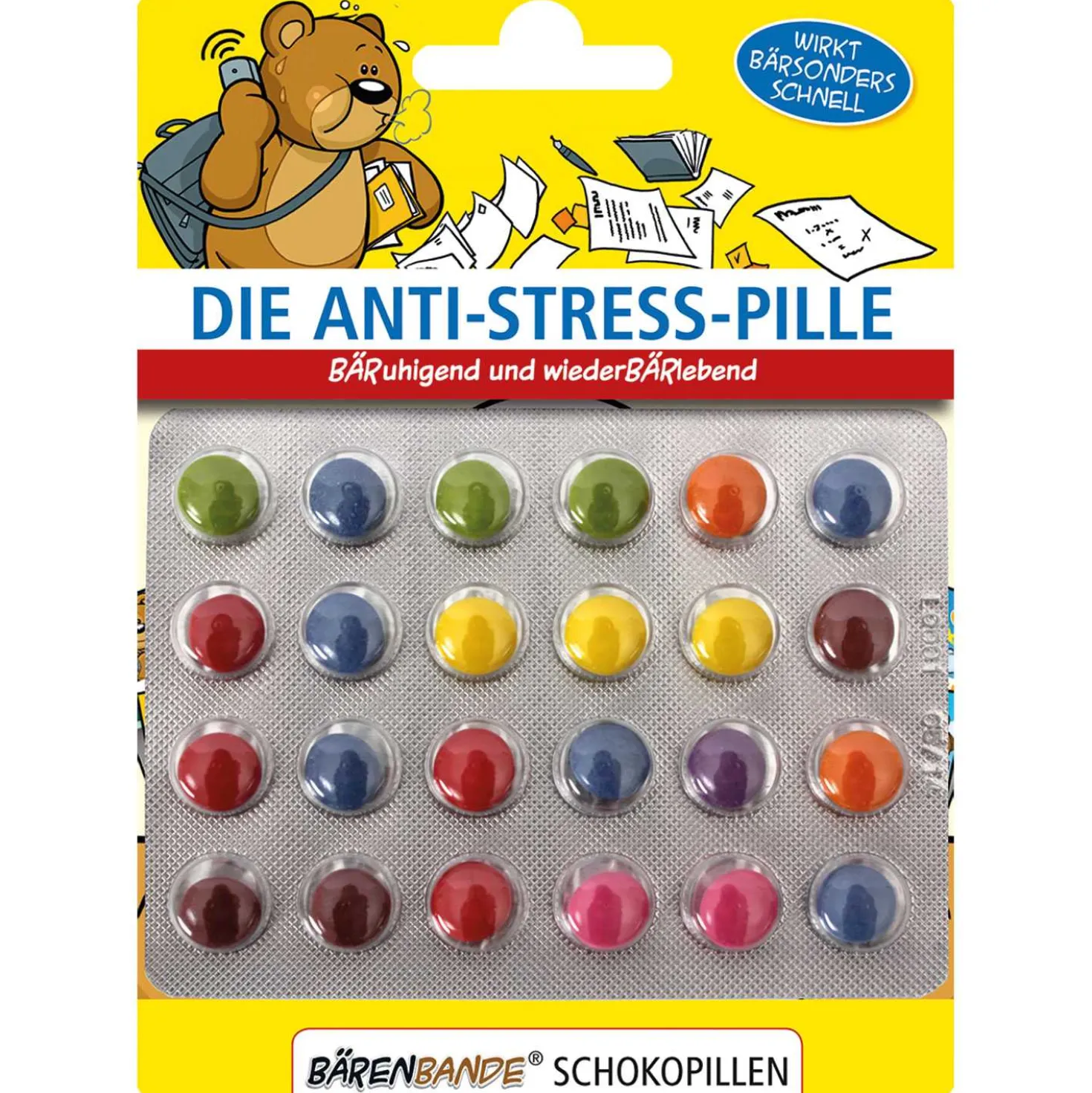 Schokolinsen Anti-Stress-Pille, 8 g