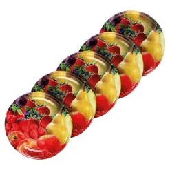 Schraubdeckel Früchtedesign, Ø = 82 mm, 10 Stück
