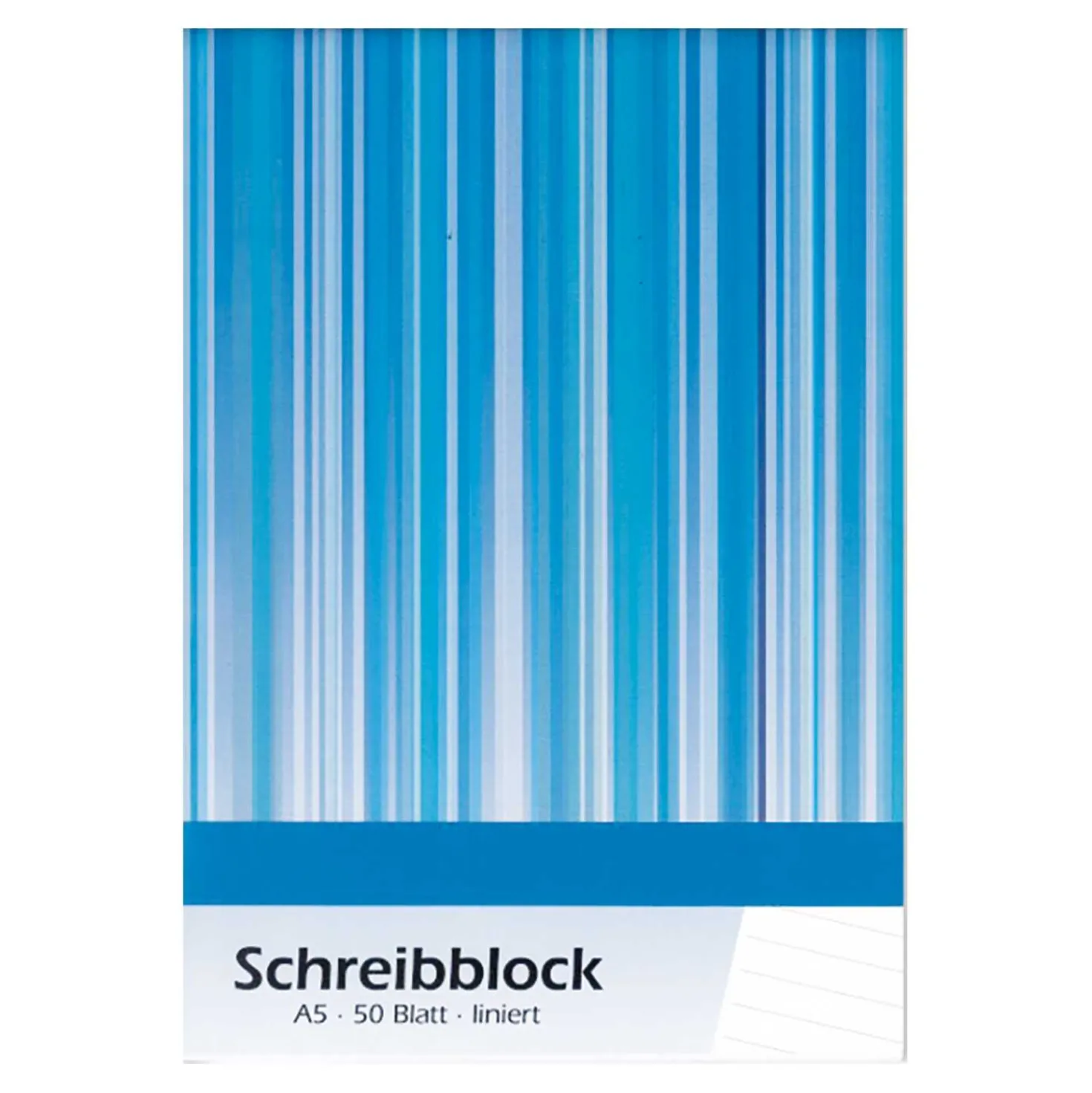 Schreibblock DIN A5 liniert, 50 Blatt