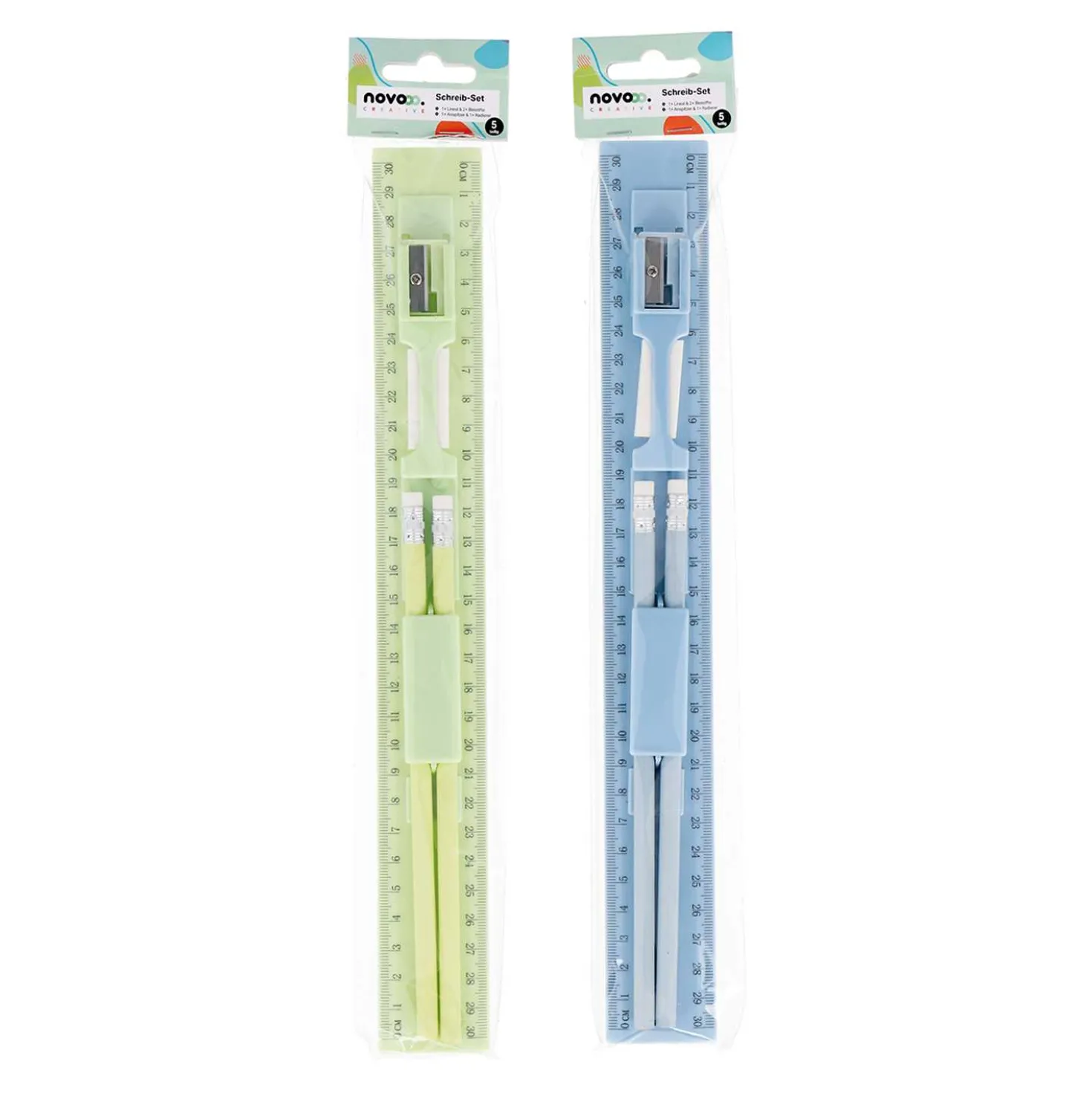 Schreib-Set Lineal, 30 cm, 5-teilig
