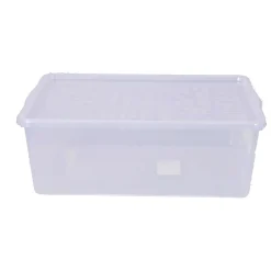 Schuhbox groß 9,5 l mit Deckel, transparent
