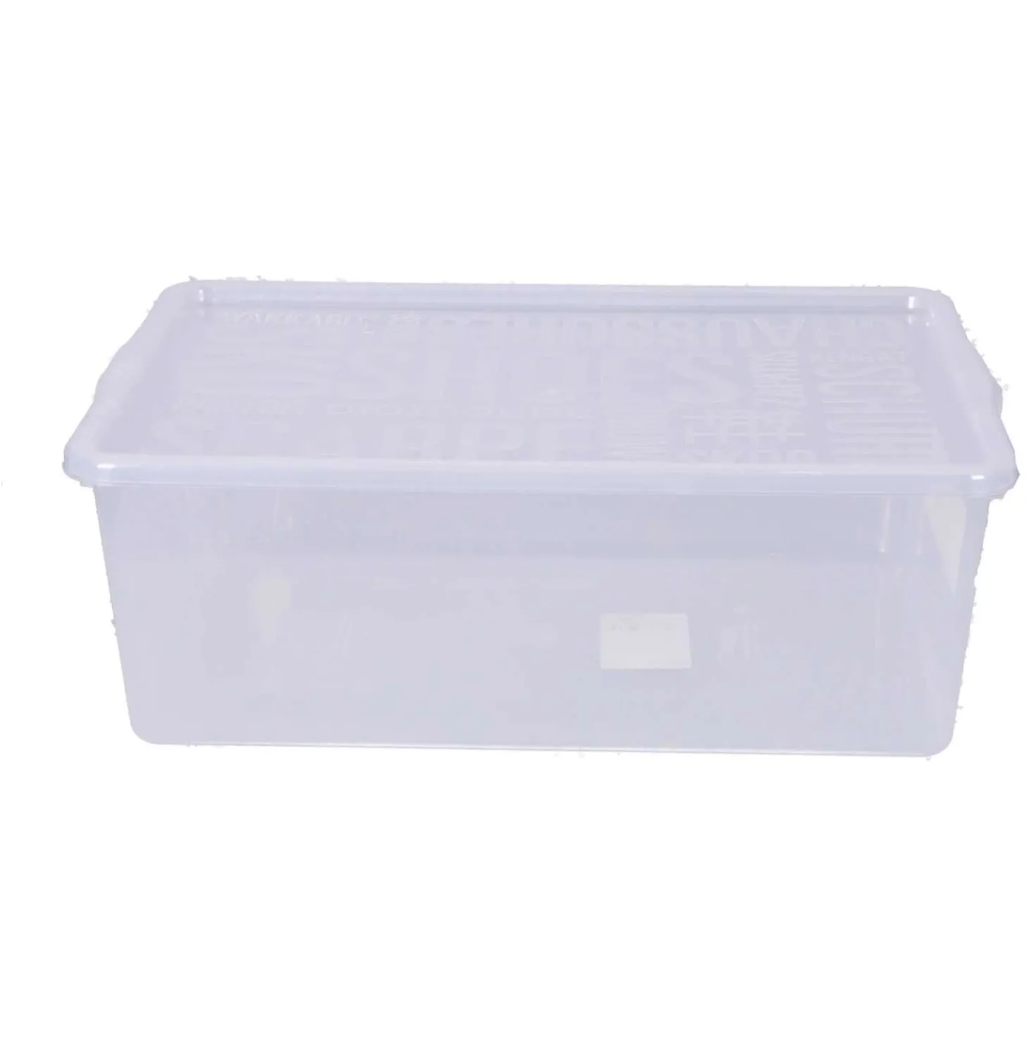 Schuhbox groß 9,5 l mit Deckel, transparent