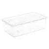 Schuhbox klein mit Deckel, transparent, 4 l