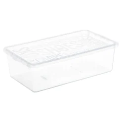 Schuhbox klein mit Deckel, transparent, 4 l