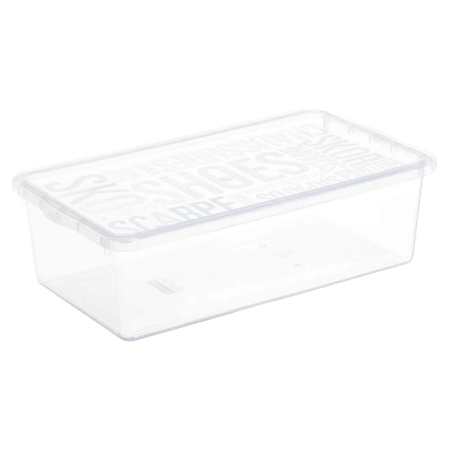 Schuhbox klein mit Deckel, transparent, 4 l
