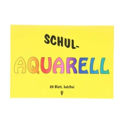 Schulaquarellblock A4, 20 Blatt