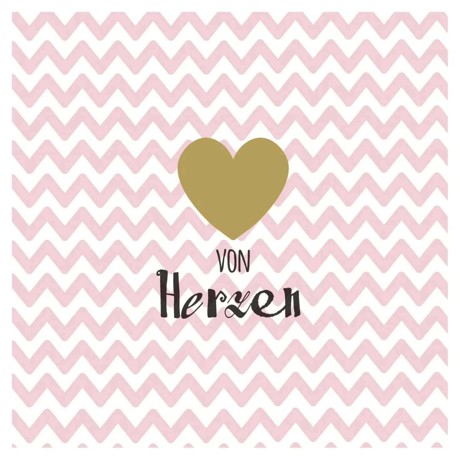 Servietten Von Herzen, 33 x 33 cm, 20 Stück