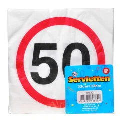 Servietten Zahl50, 33 x 33 cm, 20 Stück