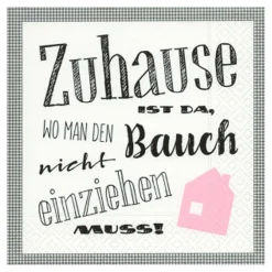 Servietten Zuhause, 33x33cm, 20 Stück