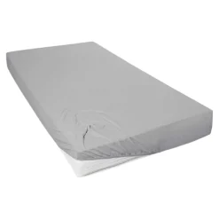 Spannbettlaken Jersey granit, 190 x 200 cm