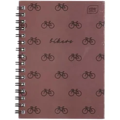 Spiralnotizbuch A6 kariert Satin, gold, 50 Blatt