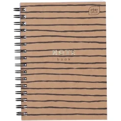 Spiralnotizbuch A6 Kraft kariert, 80Blatt