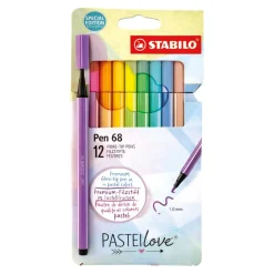 STABILO Fasermaler Pen 68 past.love, 12 Stück
