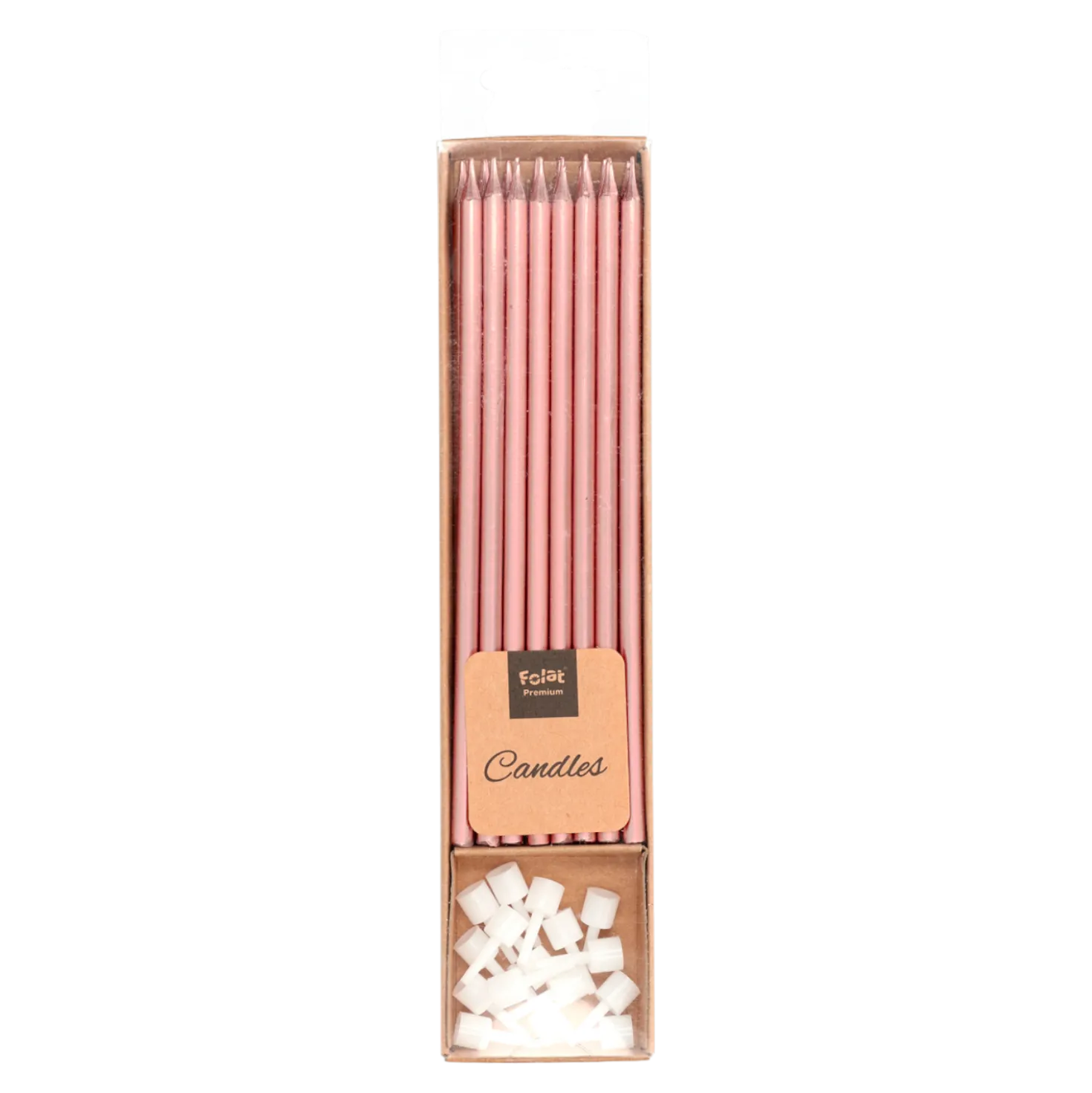 Stabkerze 15cm rosé metallic