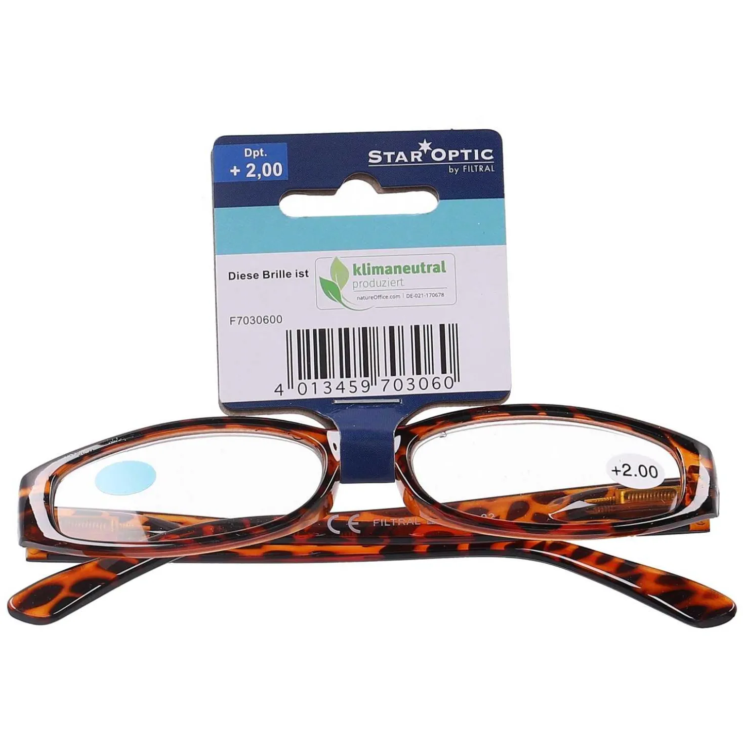 Star Optic Lesehilfe MD5 aus Kunststoff +2,0 Dioptrien camouflage braun