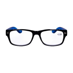Star Optic Lesehilfe MD2 aus Kunststoff +3,0 Dioptrien schwarz/blau