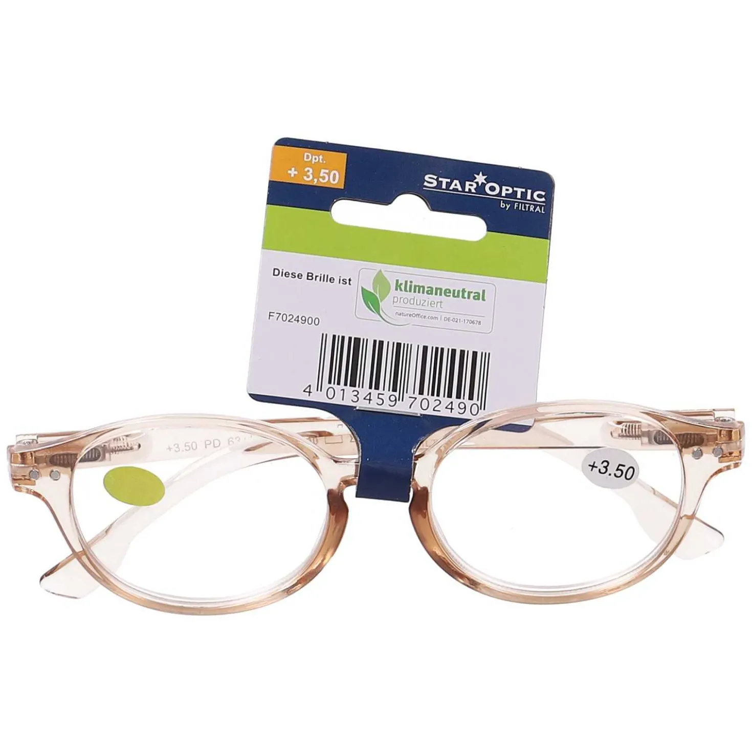Star Optic Lesehilfe MD1 aus Kunststoff +3,5 Dioptrien beige