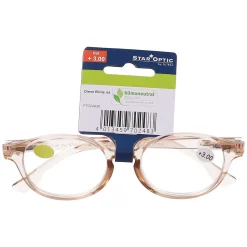 Star Optic Lesehilfe MD1 aus Kunststoff +3,0 Dioptrien beige