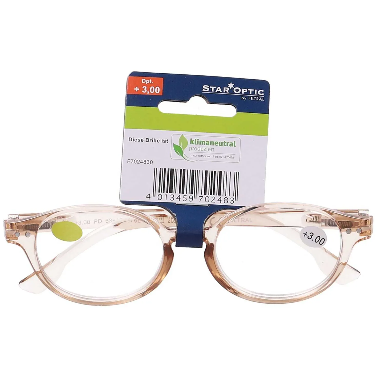 Star Optic Lesehilfe MD1 aus Kunststoff +3,0 Dioptrien beige