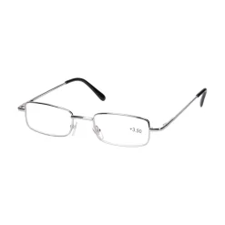 Star Optic Lesehilfe MD6 aus Metall +3,5 Dioptrien silber glänzend