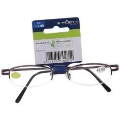 Star Optic Lesehilfe MD3 aus Metall +2,0 Dioptrien rot