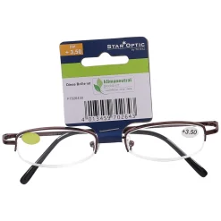 Star Optic Lesehilfe MD3 aus Metall +3,5 Dioptrien rot