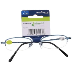 Star Optic Lesehilfe MD3 aus Metall +2,0 Dioptrien hellblau