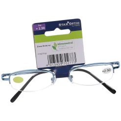 Star Optic Lesehilfe MD3 aus Metall +2,5 Dioptrien hellblau