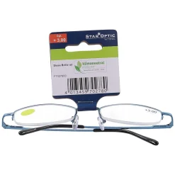 Star Optic Lesehilfe MD3 aus Metall +3,0 Dioptrien hellblau