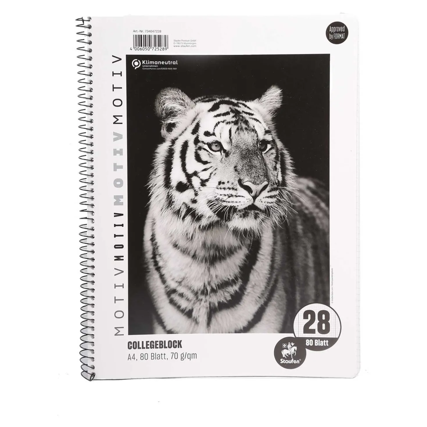 Staufen Collegeblock A4 kariert 70 g, 80Blatt