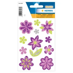Sticker Blumen Diamond Glittery, 1 Blatt