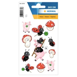 Sticker Glücksbringer beglimmert, 2 Blatt