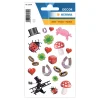 Sticker Glückssymbole beglimmert, 2 Blatt