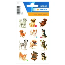 %Sticker Hunde Verspielt, 3 Blatt