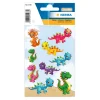 Sticker Kleine Dinos Glitterfolie, 1 Blatt