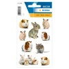 Sticker Nagerfamilie, 3 Blatt