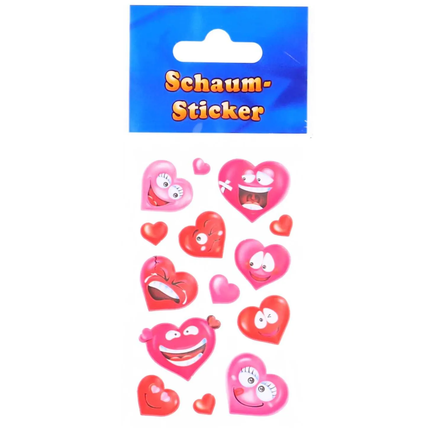 Sticker Schaum Herzen und Tiere
