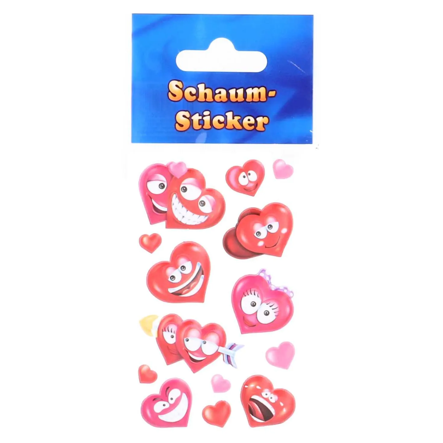 Sticker Schaum Herzen und Tiere