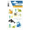 Sticker Walfamilie, 3 Blatt