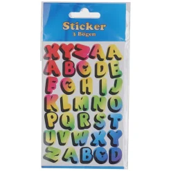 Sticker Zahlen & Buchstaben, 3 Stück