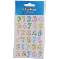 Sticker Zahlen & Buchstaben, 3 Stück