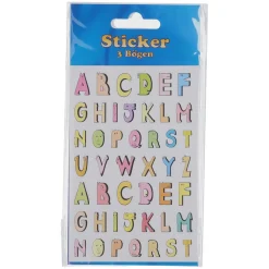 Sticker Zahlen & Buchstaben, 3 Stück