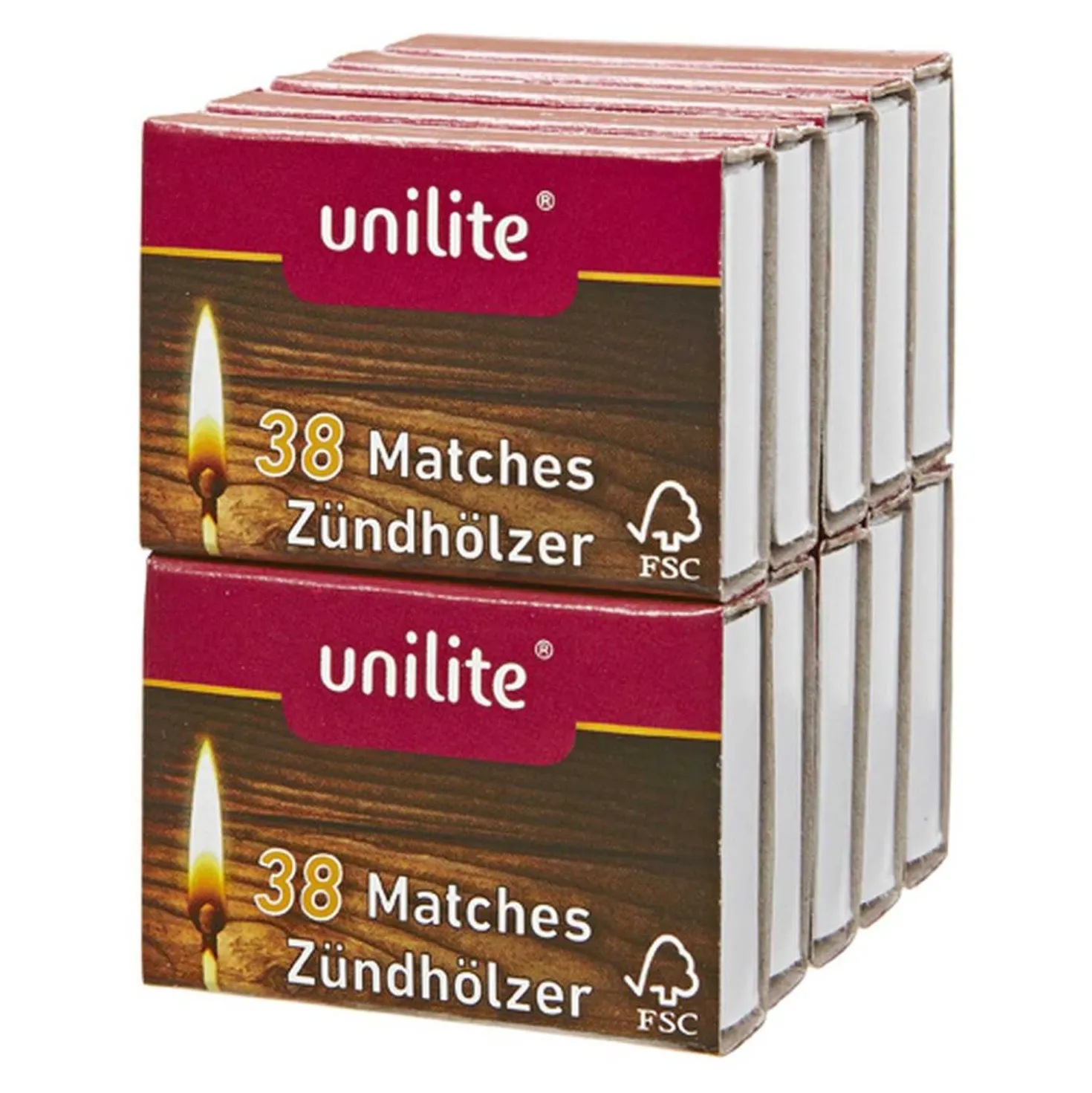 Streichhölzer Pack 4,3 cm, 10 Stück