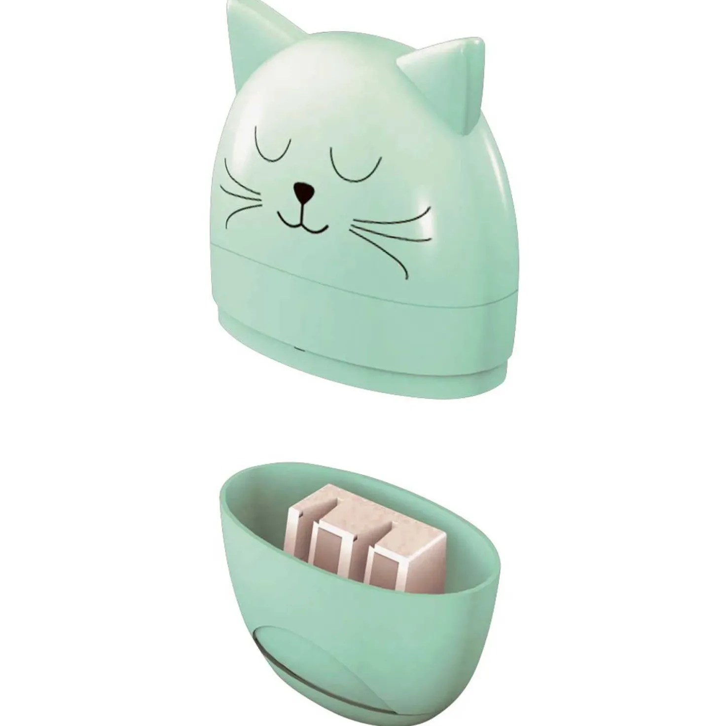 STYLEX® Doppelspitzer mit Radiergummi Katze 3fach