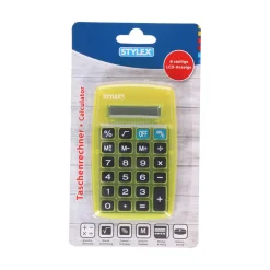 Stylex ®Taschenrechner /blau/gelb/türkis, rot